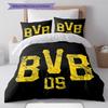 Lenjerie de pat cu model BVB, Set cu cuvertură, Husă cuvertură, Față de pernă, Cadou de casă pentru ziua de naștere (1 * husă de pilotă + 2 * fețe de pernă, fără miez)