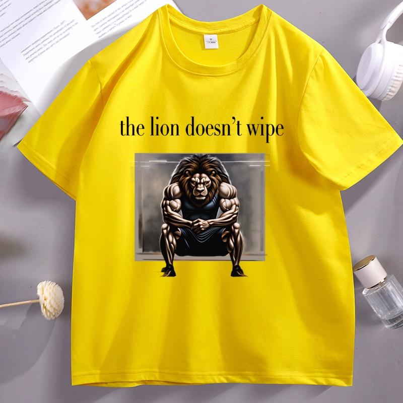 The Lion TShirt The Lion Does Not Concern Himself T Shirt Funny Cotton Short Sleeve Round Neck Tshirt Loose Streetwear Clothes