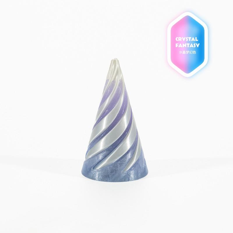 3D Printed Spiral Cone Toy Impossible Pyramid Passthrough Sculpture Pass Through Pyramid Toy Mini Vortex Thread Illusion