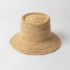 Spring and Summer New Fashion Casual Handmade Crochet Raffia Flat Top Bucket Hat Outdoor Travel Sunscreen Sunshade Straw Hat