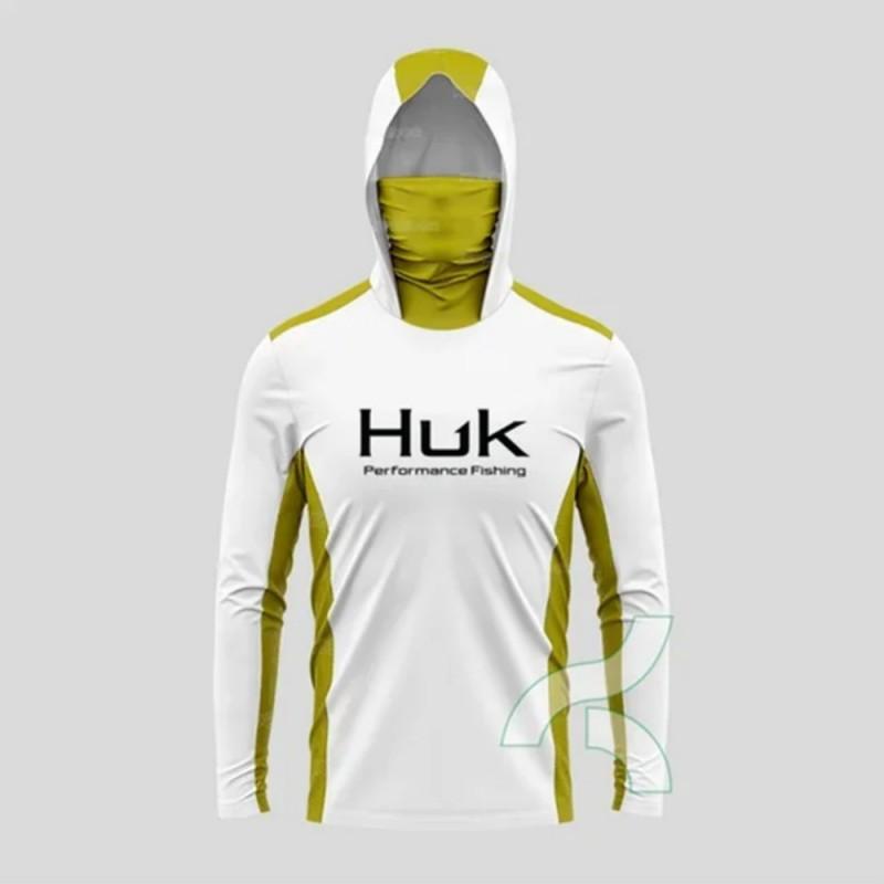 Neue HUK Outdoor-Sport Kapuzenmaske Angelanzug Leichter Sonnenschutz Langarm Luya