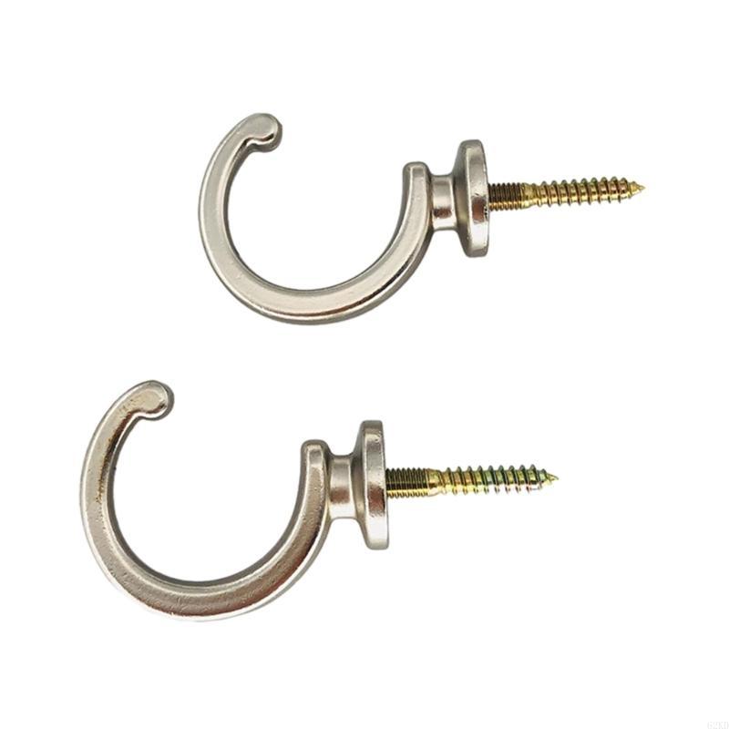 62KD 2Pcs Curtain Tieback Hooks Heavy Duty Metal Ball End Tie Back Hooks Curtain Hook