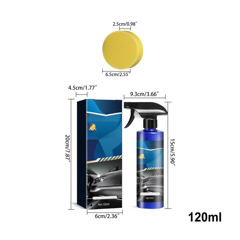 

Car Detailing Interior Cleaner 120ml Auto Cleaning Spray Automotive Cleaner Gentle Inside Auto Shine Vehicle Detailing Liquid