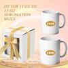 15pcs White Gift Boxes for Sublimation Mugs Gift Packaging Boxes Transparent Gift Box Mug Boxes for Shipping Exhibition Boxes for Mugs Blank Mug Box