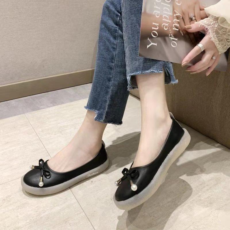 Mode Rundspitze Mit Schleife Damen Flache Slipper Schuhe Beliebt Elegant und Modisch Schnelle Lieferung Bequeme Schlupfschuhe Damen Schuhwerk