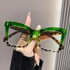 Square Large Frame Color Block Photochromic Blue Light Blocking Fashion Reading Glasses
