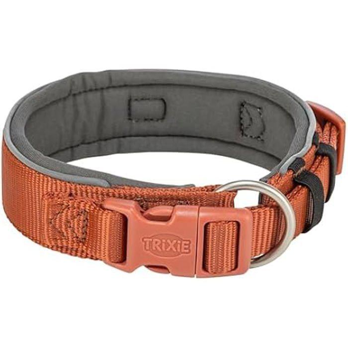 Collier pour chien - TRIXIE - Premium - Extra large - Couleur rouille/graphite gris - Taille grand