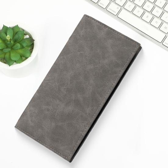 Erkek Bifold Cüzdan Çoklu Kart Yuvalı Uzun Cüzdan Kredi Kartı Tutucu Günlük veya İş Kullanımı için Kimlik Pencereli El Çantası