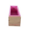 Rectangle Silicone Liner Soap Mould Wooden Box DIY Making Tool Bake Cake Bread Toast Mold