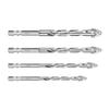 4Pcs High Performances Eccentric Drill Bits for Masonry Glass and Wood Cut with Carbide Tips and 1/4" Hex Shank Design