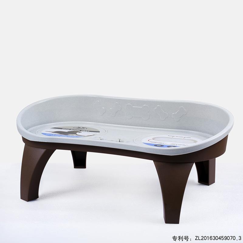 

Подставка для мисок для домашних животных Пластиковый держатель для кормления собаки кошки Поднятая стойка для мисок с едой и водой Защита шеи Стол для питомца