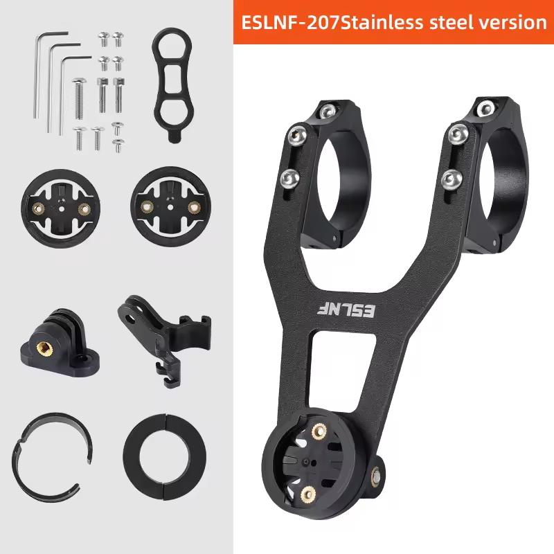 ESLNF Stainless Steel Bicycle Computer Mount Holder Mountain Bike Road Bike Universal Computer Holder Bicycle Accessories чёрный