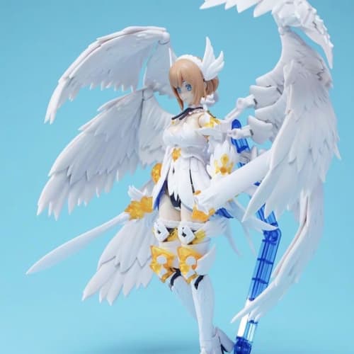 1/12 Scale Six-Winged Angel, Pre-painted Mecha, Armored, Movable, Assembled, Plastic Model, Action Girl Figure, Doll, Gift, 15cm Tall, Assembly Kit, F