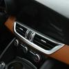 For Alfa Romeo Giulia Stelvio 2017 2018   ABS Carbon Fiber Car Interior Center Console Air Conditioning Vent Frame Trim