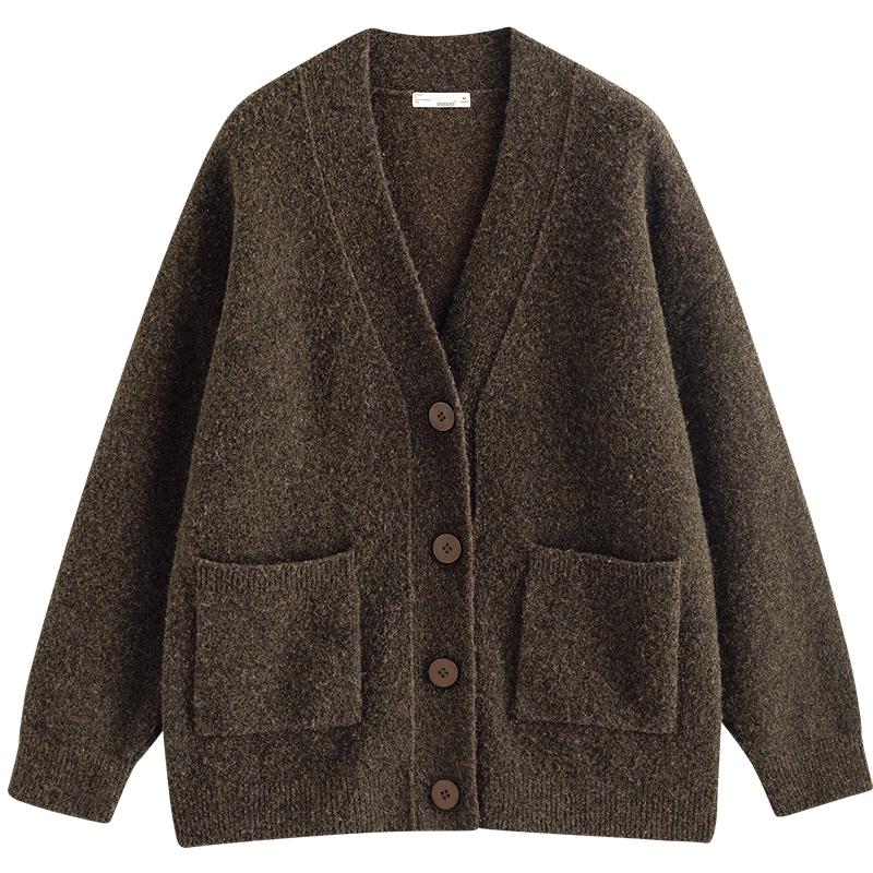 

Женский кардиган Inman свободного кроя с V-образным вырезом XL