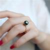 Elegant S925 Sterling Silver Gold-Plated Pearl Ring for Women - Chic and Fashionable Index Finger Jewelry