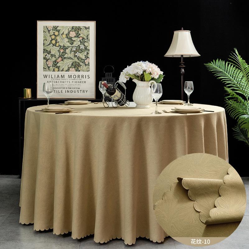 Hotel Round Tablecloth Fabric Restaurant Tablecloth Hotel Banquet Large Round Table Tablecloth Household Round Table Tablecloth