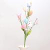 Easter Artificial Flowers Easter Colorful Egg Decoration DIY Party Bouquet With Rabbit Egg Charms Spring Home Table Centerpiece