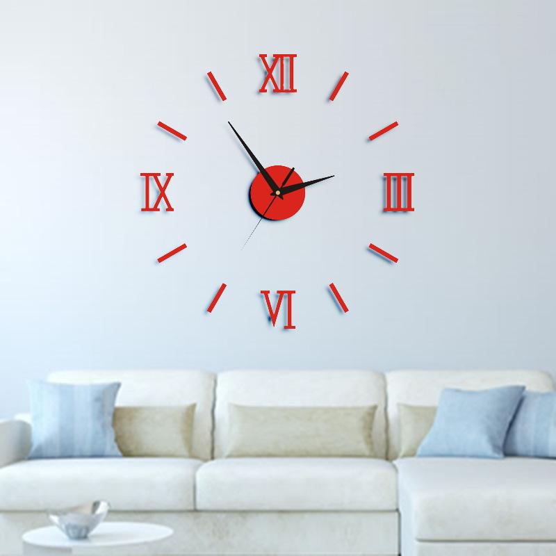 European Living Room Wall Clock, Punch-free DIY Art Clock, Modern Simple Wall Clock, Decorative Wall Sticker Clock