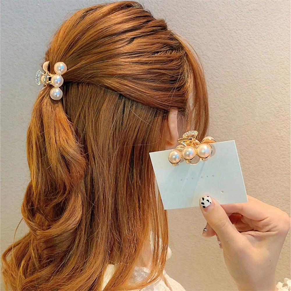 1pc Pearls Hair Claw Clips Makeup Hair Styling Barrettes for Women Hair Accessories