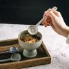Long Handle Crooked Spoon Cute Exquisite Stoneware Retro Afternoon Tea Coffee Stirring Spoon High Value Handmade Spoon Spoon
