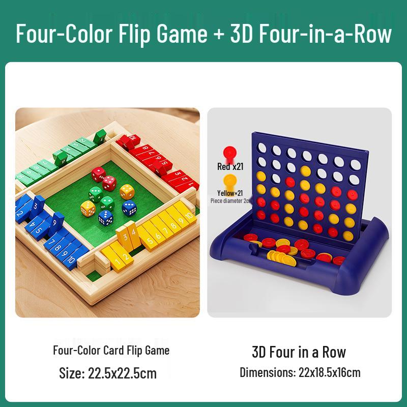 Hobby Space 3D Vertical Four-in-a-Row & Five-in-a-Row Chess-Like Children's Strategy Game Set