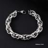 Bracciale da Uomo in Acciaio Inossidabile Semplice Prepotente Punk Alto Senso Cubano Acciaio al Titanio Bracciale Gioielli da Uomo