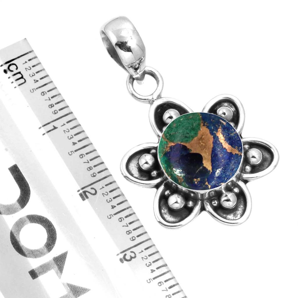 925 Sterling Silver Pendant Women Handmade Jewelry Valentine's Day Gift Amazonite Angelite Blue Opal Botswana Agate Mohave Azurite Chrysocolla