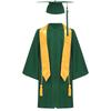 Unisex Kids Graduation Gown Set V Neck Long Sleeve Front Zipper Robe Academic Hat Stole Tassel Ceremony Outfit