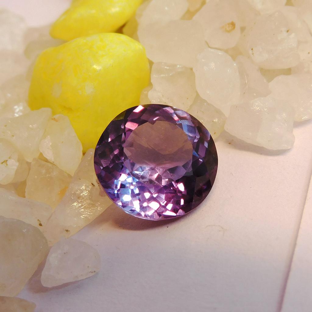CERTIFIED Color Change 7.20 Ct Natural Alexandrite Round Cut Loose Gemstones