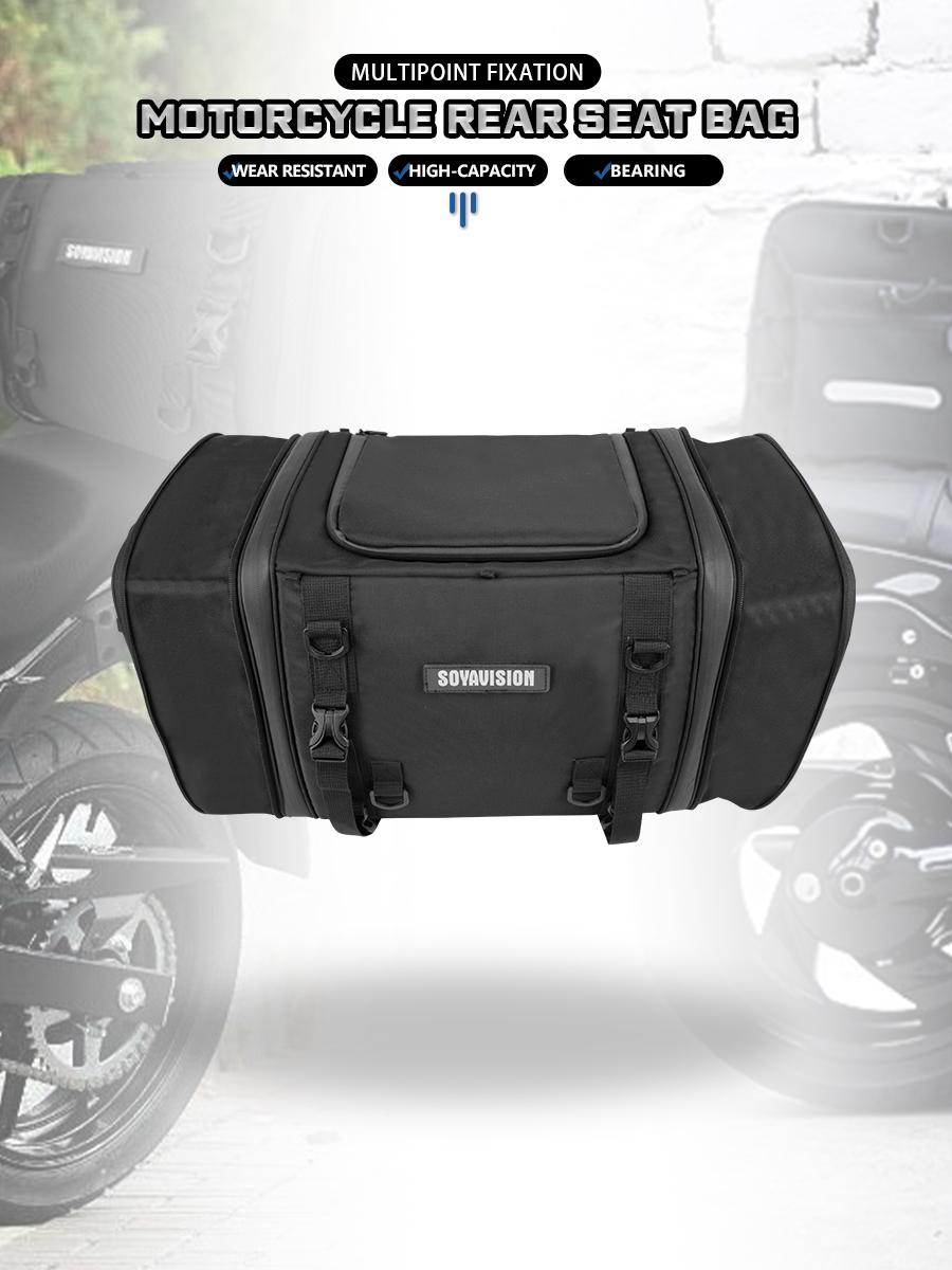 

Motorcycle Waterproof PVC Motorcycle Seat Bag For Benelli KAWASAKI YAMAHA Honda Suzuki Aprilia BMW 40-60L Rear Tail SaddleBag