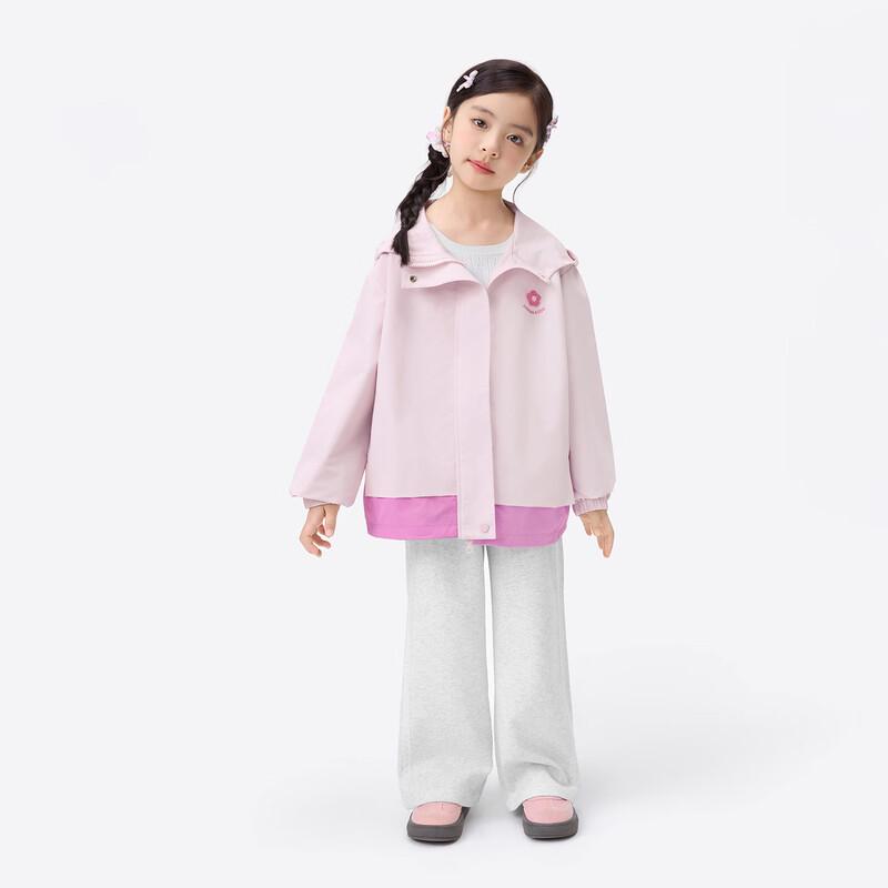 Little Yinman Girls' Letter Print Plush Hooded Jacket