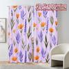 Flat Printing Curtains Without Rod Floral Lavender Daisy Design Valentine Is Day Festival Creative Set Of 2 Made Polyester