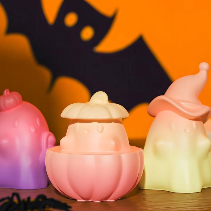 Candle Molds Halloween Pumpkins Silicone Molds Plasters Molds Resin Molds Festive Doll Ornament Molds Casting Molds