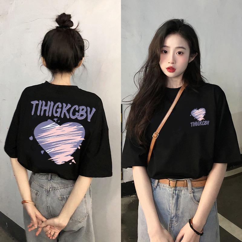 

Летняя детская взрослая футболка с принтом, с коротким рукавом, повседневная, с круглым вырезом, оверсайз, женский топ, одежда для девочек 6XL