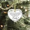 GOSSBY Friendship Ornament for Women for Friend - Friends That Turned into Family - Heart-Shaped Ceramic Xmas Decoration for Tree 2025