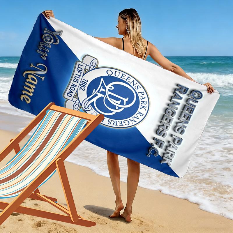 Name Custom Queens Park Rangers Print Beach Towel, Large Soft Quick Dry Towel for Beach Camping Swimming