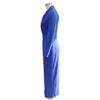 Women Midi Bodycon Sheath Dress Lapel V Neck 3/4 Sleeve Office Business Dress Formal Cocktail Work Slit Pencil Dress