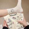Women's Spring and Summer Thin Pure Cotton Dot Mesh Breathable Tube Stack Socks