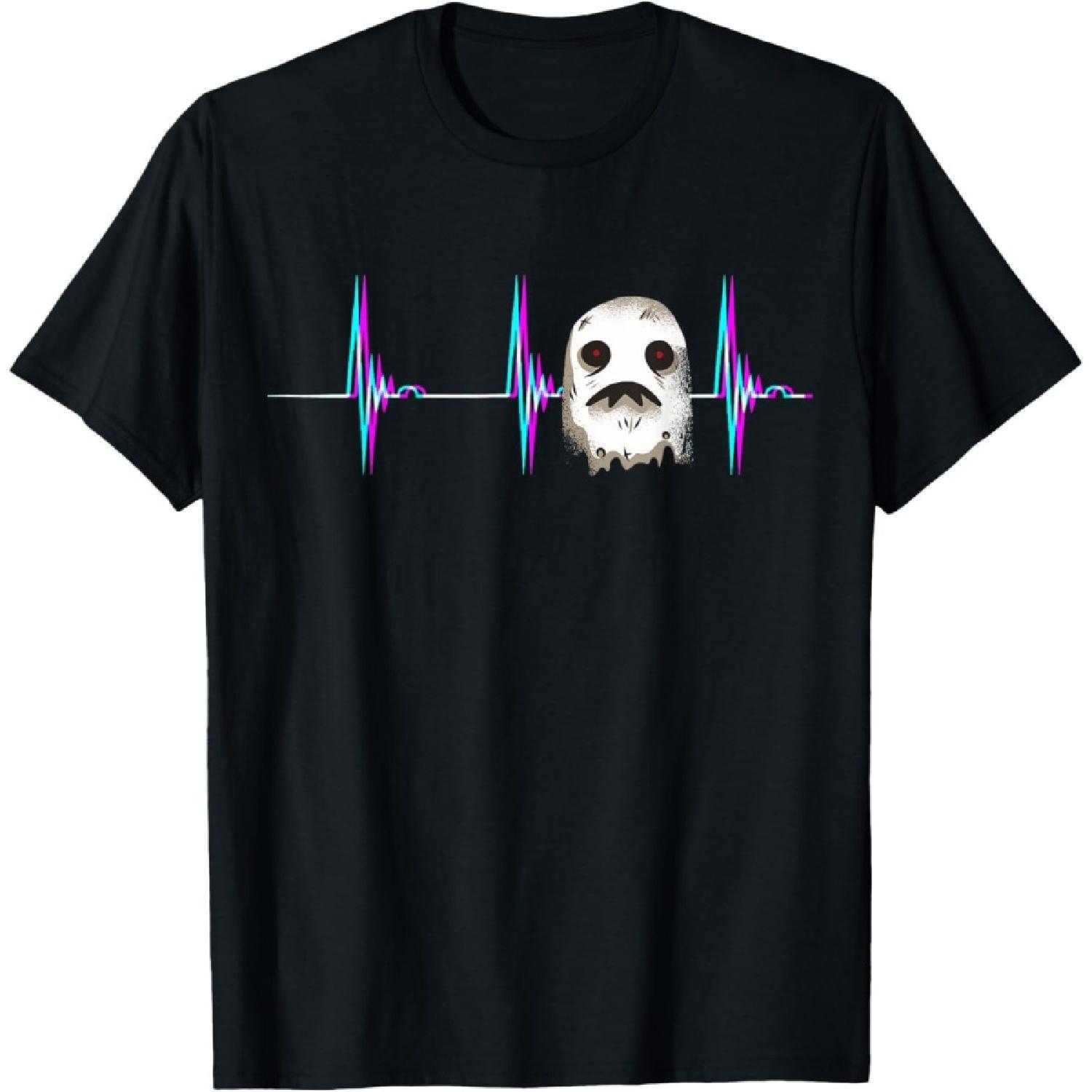 Ghost Hunter Heartbeat EKG Pulse Paranormal Ghost Hunting T-Shirt S