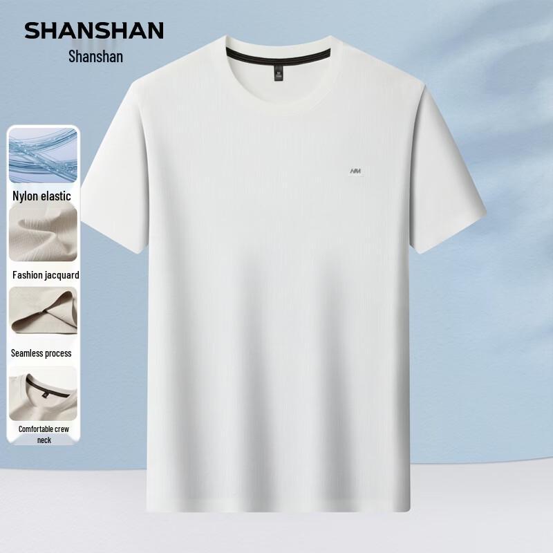 

SHANSHAN Men s Seamless Jacquard Crew Neck T-Shirt M/170