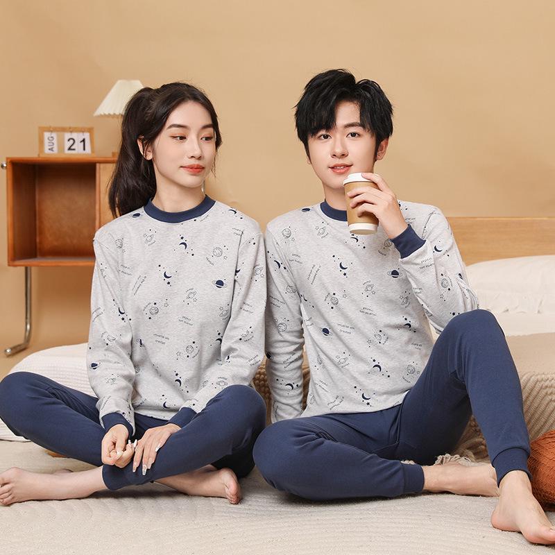 Children's Pure Cotton Thermal Underwear Set - Boys and Girls Pajamas for Autumn