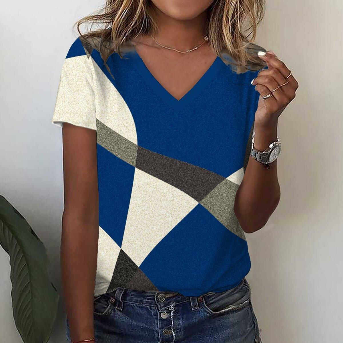 

Футболка с 3D-принтом и цветочным принтом в виде тропических листьев, летние женские футболки с V-образным вырезом, топы Y2k, уличная одежда, футболки больших размеров в стиле Харадзюку, женская одежда 5XL