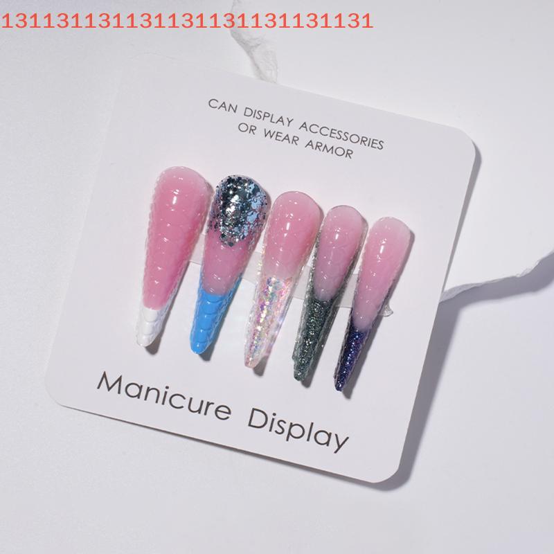 Transparent UV Gel Polish Extension False Nails Art Tips Full Cover Fake Finger Press On Sculpted Manicures Tool for Salon