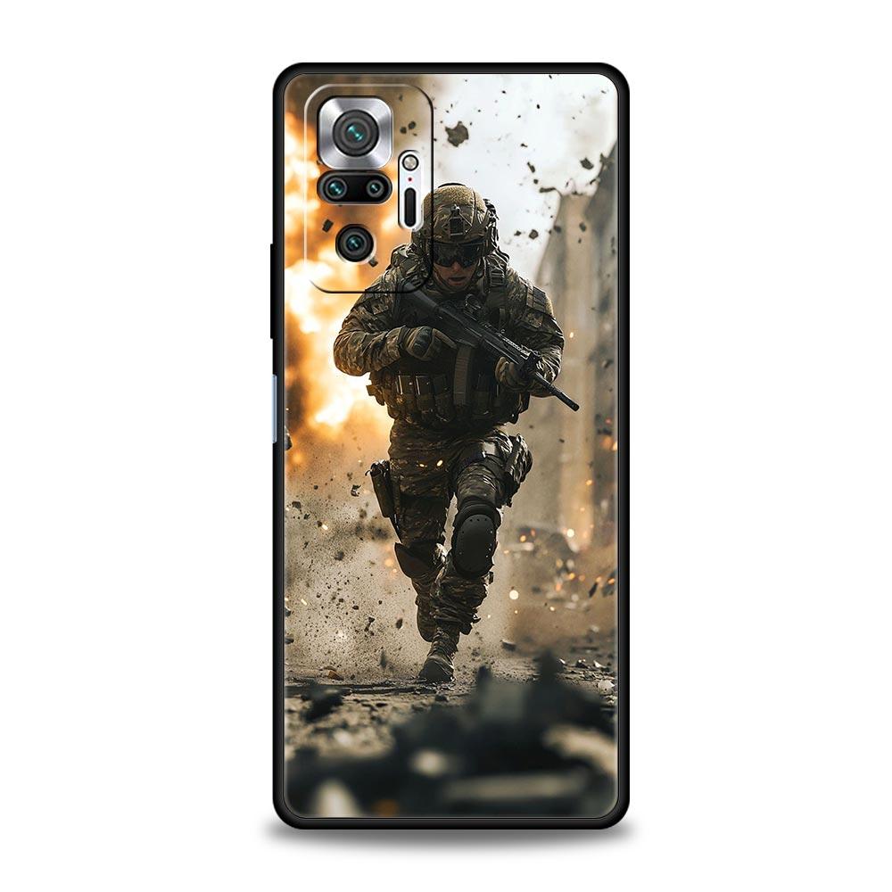 Military Army Special Forces Phone Case For Xiaomi Redmi Note 14 13 5G 10 11 12 Pro Plus 4G 14C 13C 12C 10C Black Cover