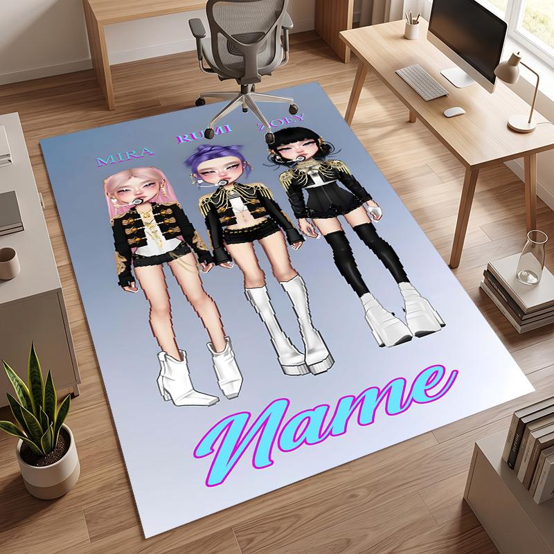 HUNTRIX (45) Personalized Name Office Carpet Stylish Decor for Living Room Bedroom Kitchen