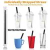 1PACK/100PCS Color Plastic Disposable Large Straw Pearl Bubble Milk Tea Smoothie Drink Party Supplies Bar Accessories