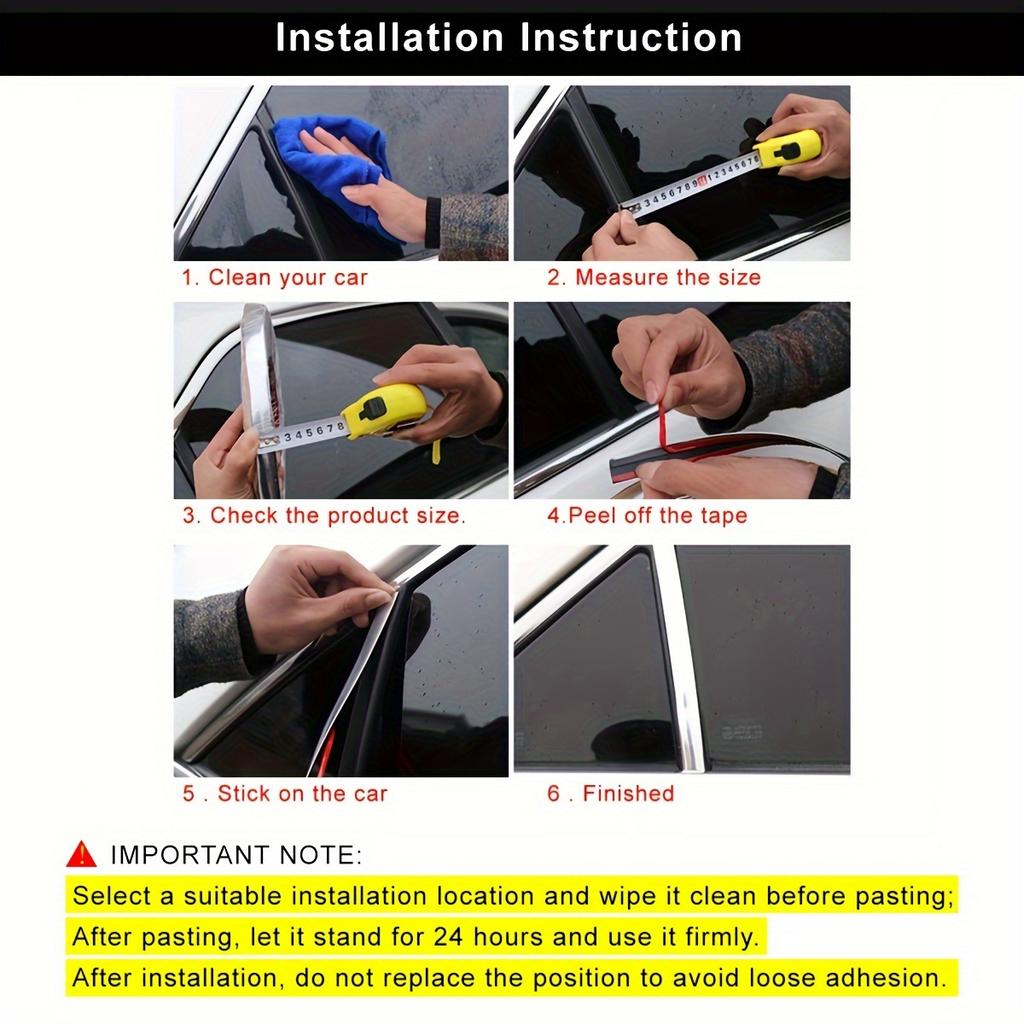 1 Rotolo Striscia Universale di Protezione per Bordi Portiera Auto - Anti-Collisione, Anti-Graffio, Anti-Sfregamento, Adesivo Finitura Lucida Galvanizzata.