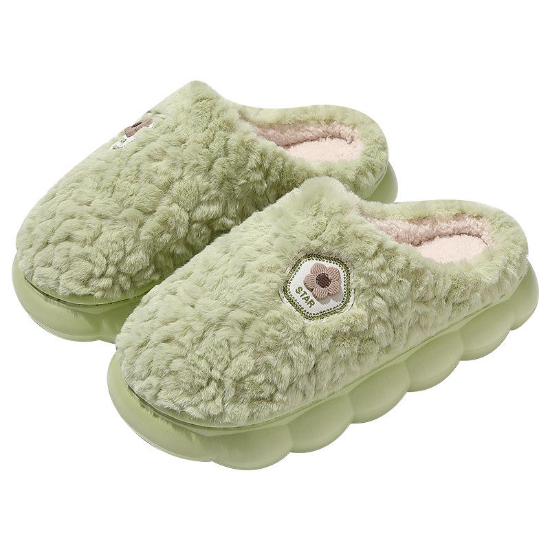 Women's Warm Non-Slip Fluffy Slippers - Autumn & Winter 2024 Collection