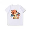 Potdemiel  100 Cotton Childrens Summer New TShirt with Pikachu Print Unisex Comfortable and Breathable Childrens TShirt